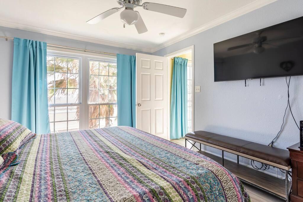 Ferienwohnung Oceanfront At The Dawns Galveston Exterior foto